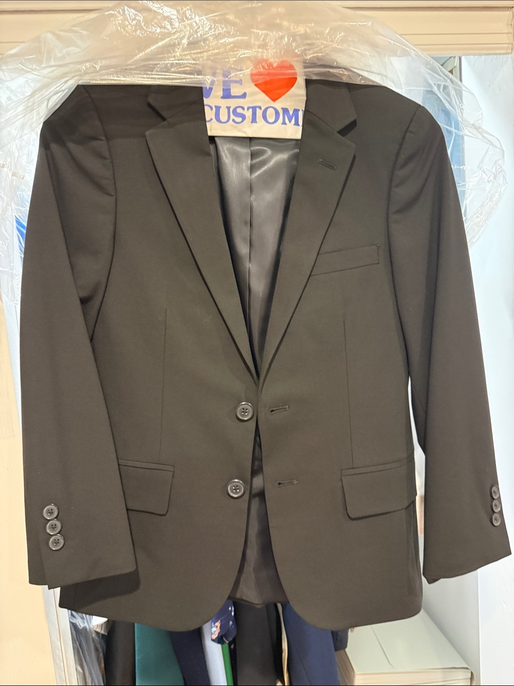 Jos. A. Bank Boys Black Two-Button Suit Jacket